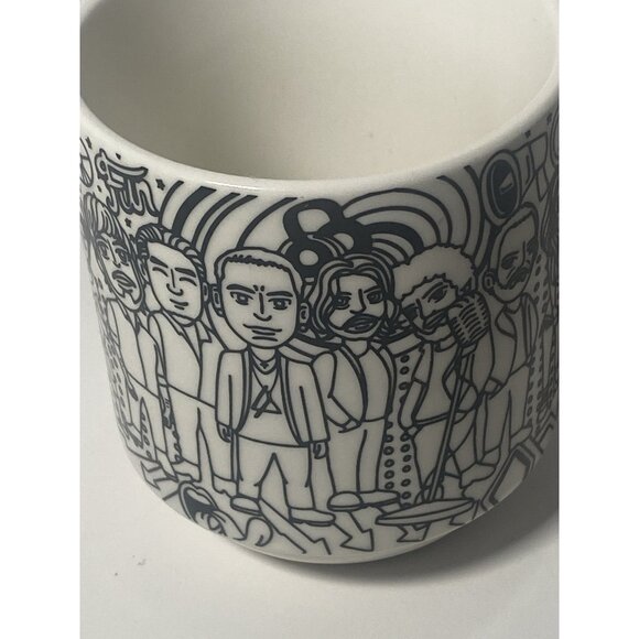 Music Rock N Roll Coffee Mug Black White Cameo China - Picture 7 of 11